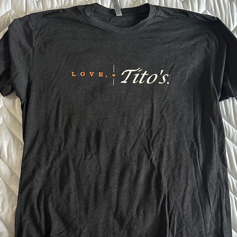 Next Level Apparel Black Tee with Orange and White Accents